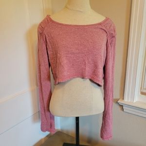 Zella pink long sleeve crop top.